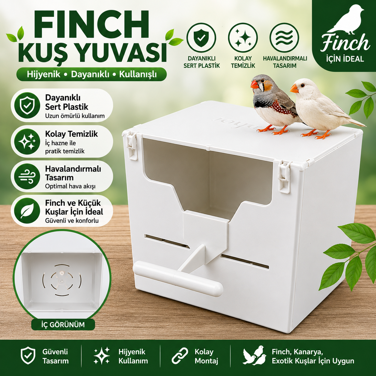 Yuvalık Finçh V Beyaz