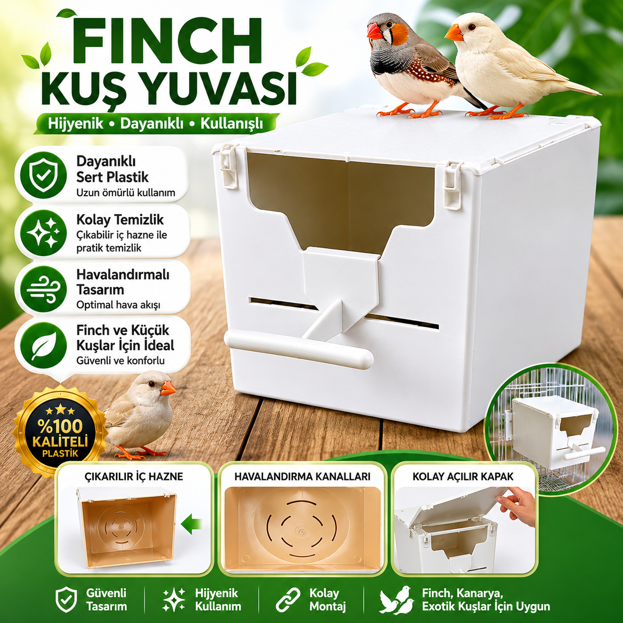 Yuvalık Finçh V Beyaz