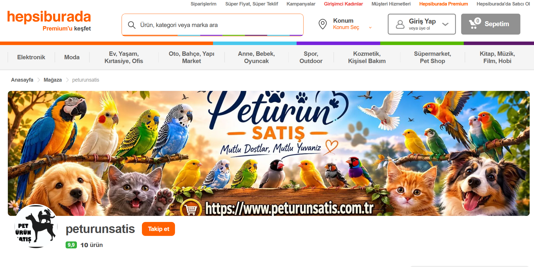 Pet Ürünleri Satış promo